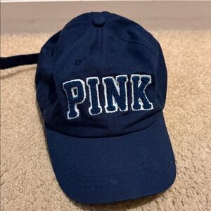 Pink navy blue baseball cap